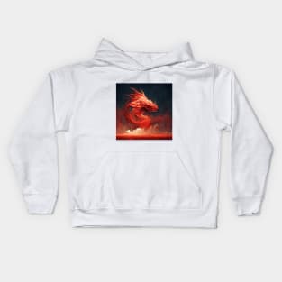 colorful painting of great design for dragons lovers Kids Hoodie